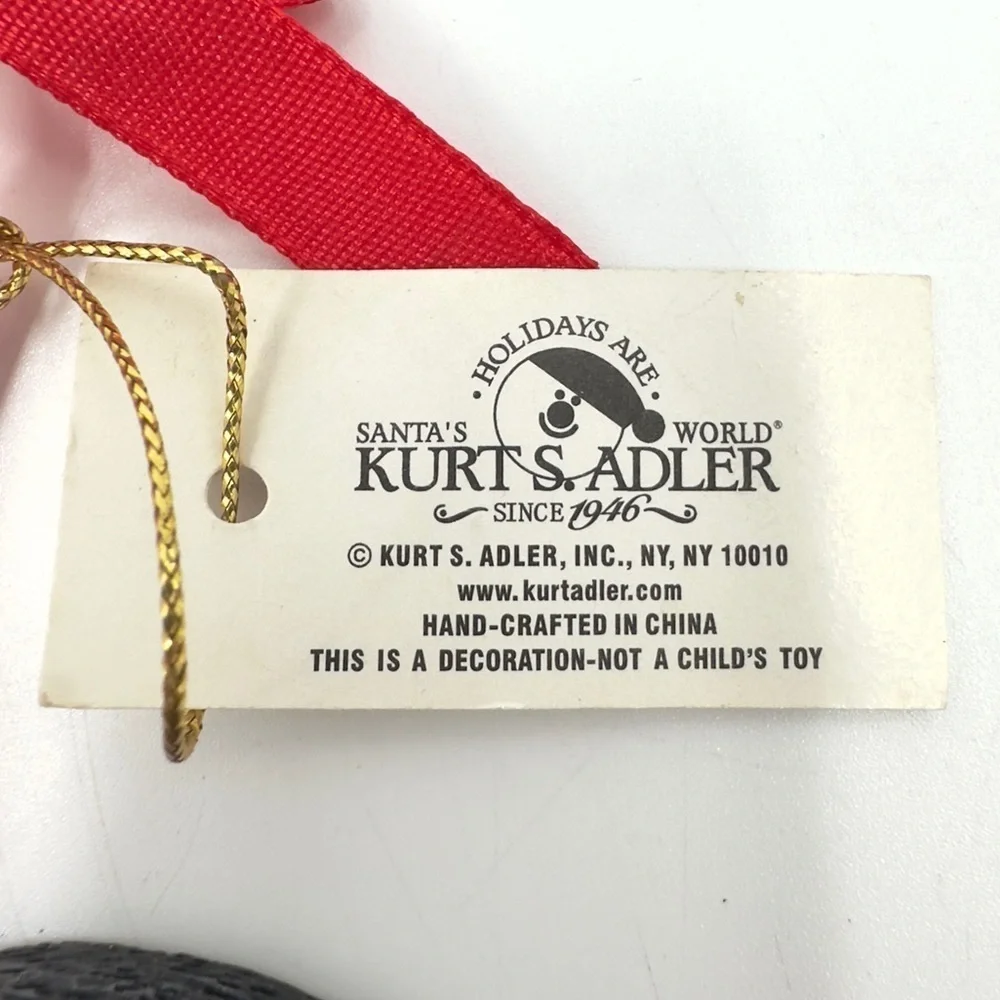Kurt Adler Black Cat Ornament Hanging Figurine Christmas Holiday W7001 NEW